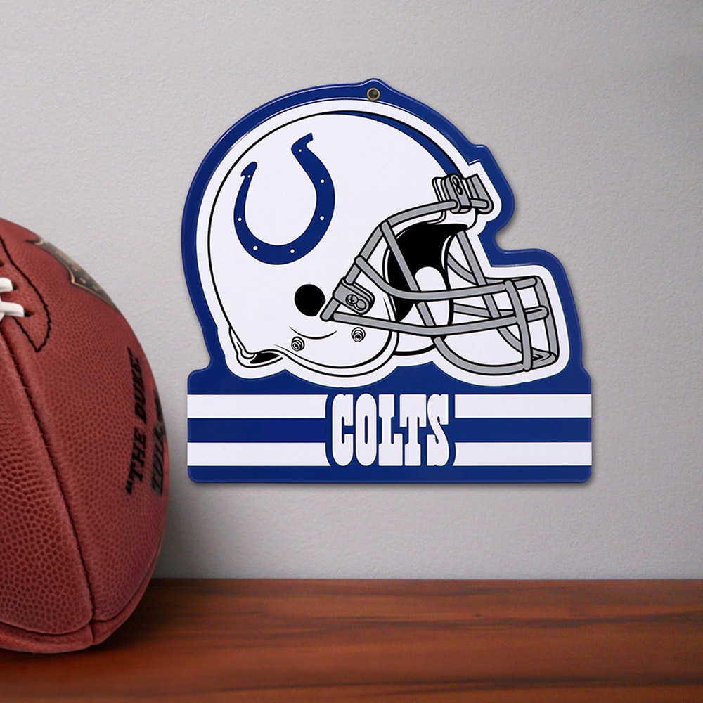 Indianapolis Colts Metal Helmet Sign