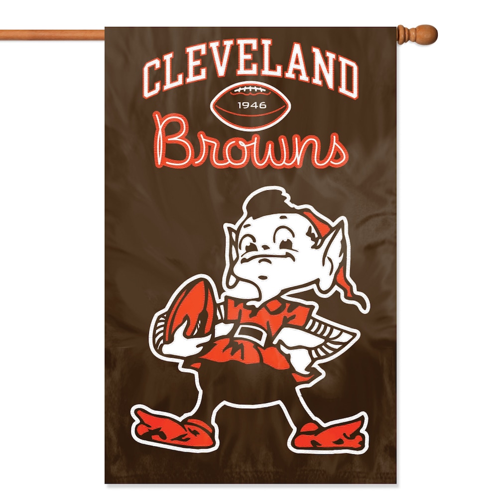 Cleveland Browns Elf Applique Banner Flag