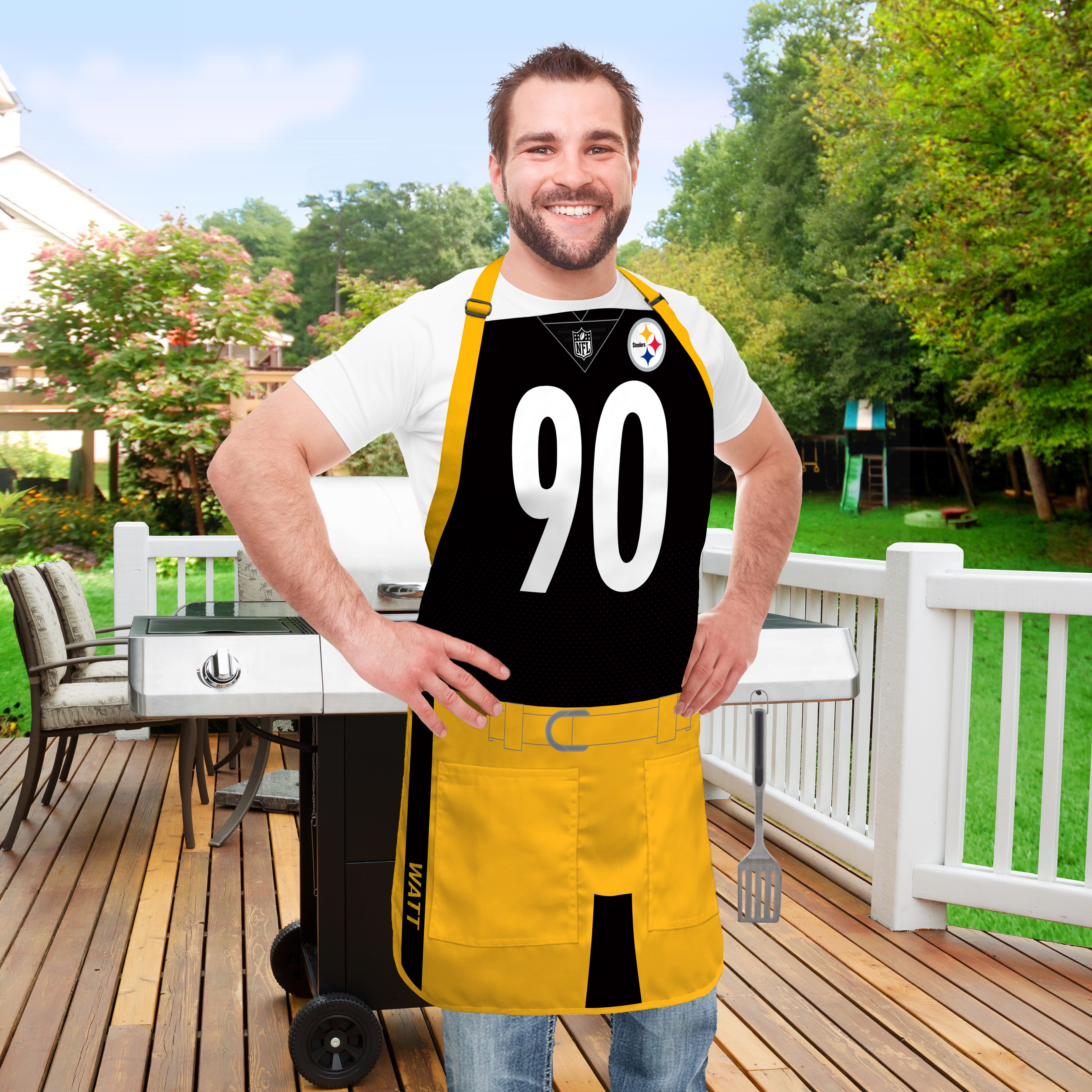 Pittsburgh Steelers NFL Player Jersey Apron - TJ Watt