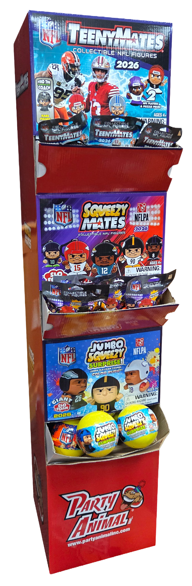 TeenyMates/SqueezyMates NFL Combo Display