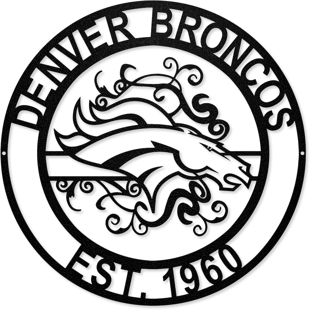 Denver Broncos Laser Cut Metal Sign