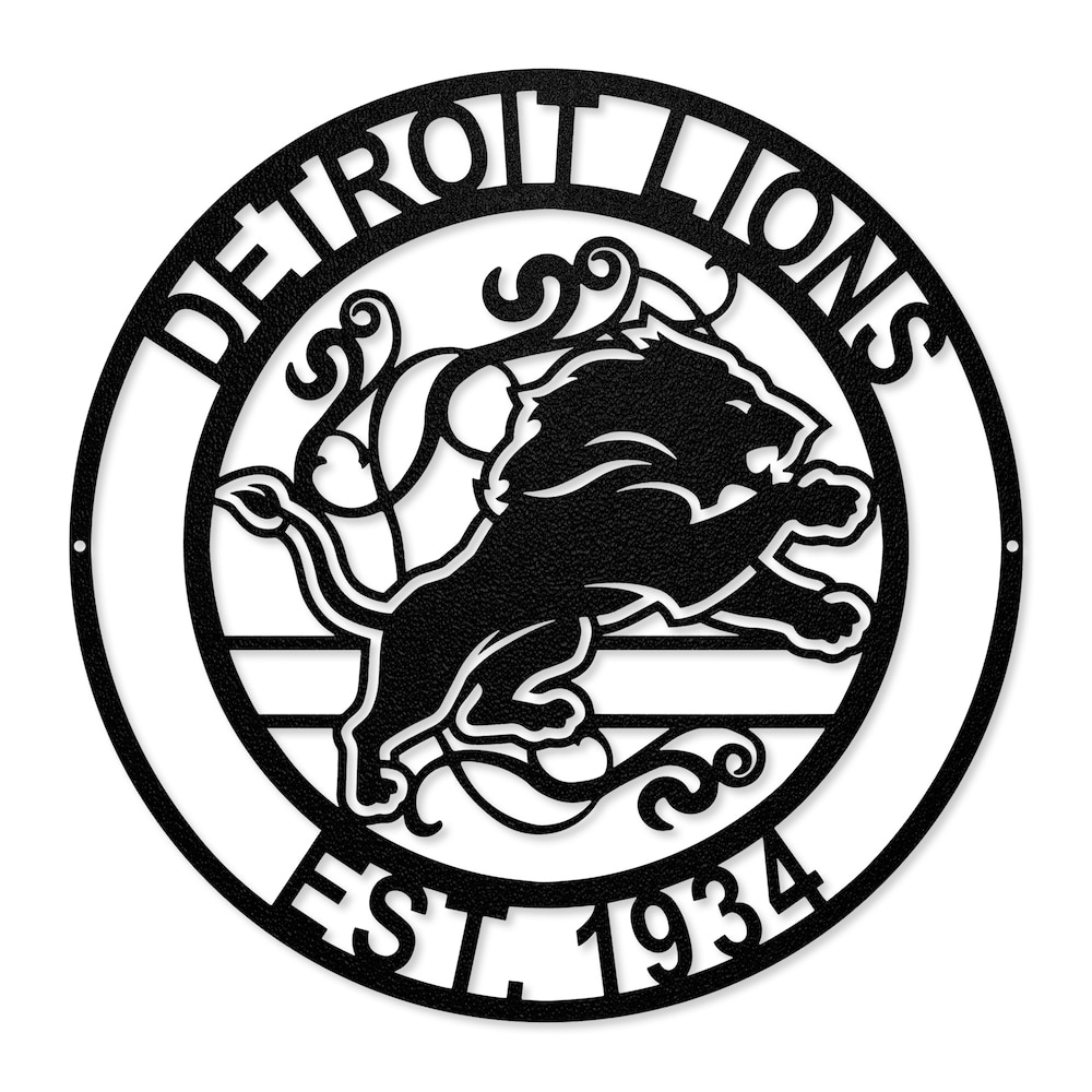 Detroit Lions Laser Cut Metal Sign