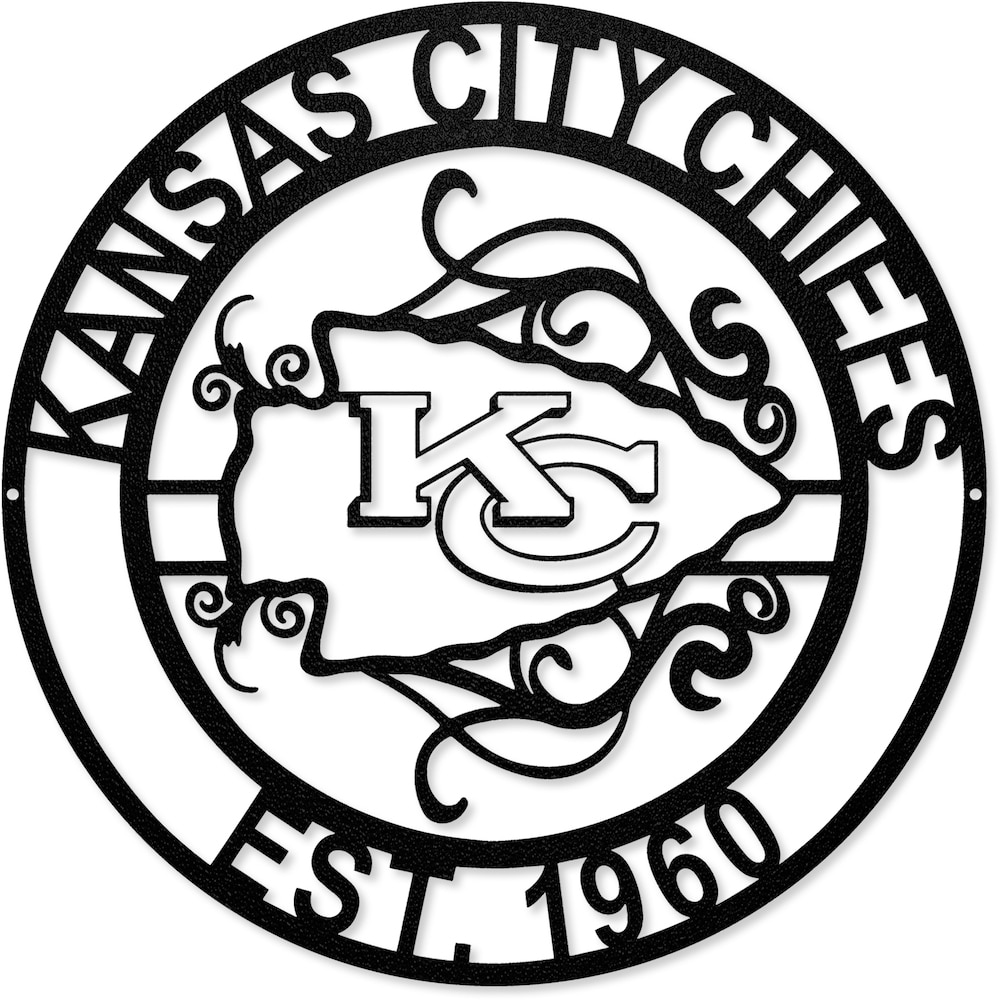 Kansas City Chiefs Laser Cut Metal Sign