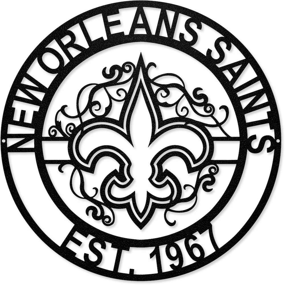 New Orleans Saints Laser Cut Metal Sign