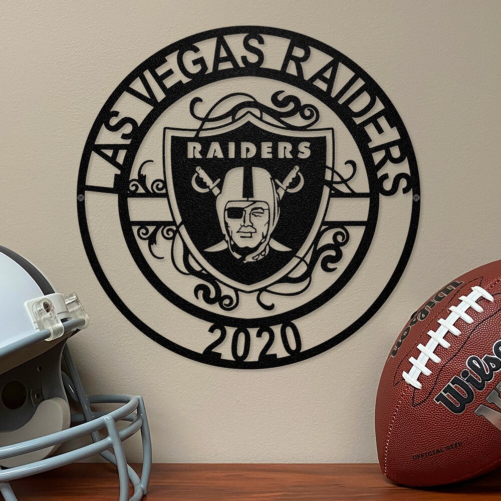 lv raiders tin sign