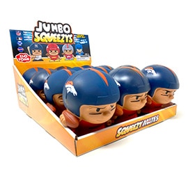 Denver Broncos Jumbo Squeezy 12pc Display