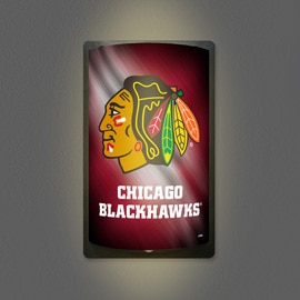 Party Animal NHL Embossed Metal Vintage Chicago Blackhawks Sign