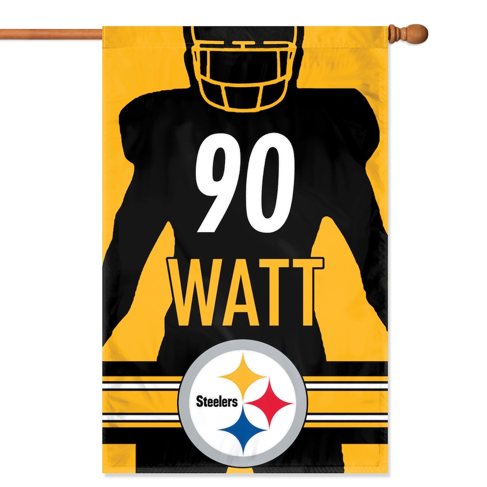 TJ Watt Silhouette Banner Flag