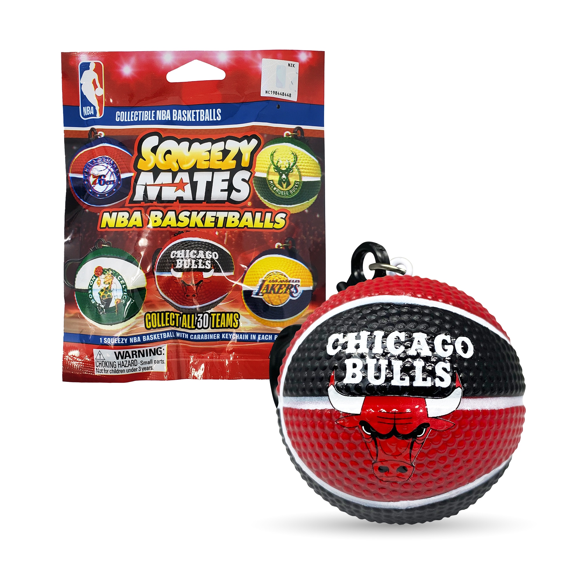 SqueezyMates NBA Basketballs Foil Bag