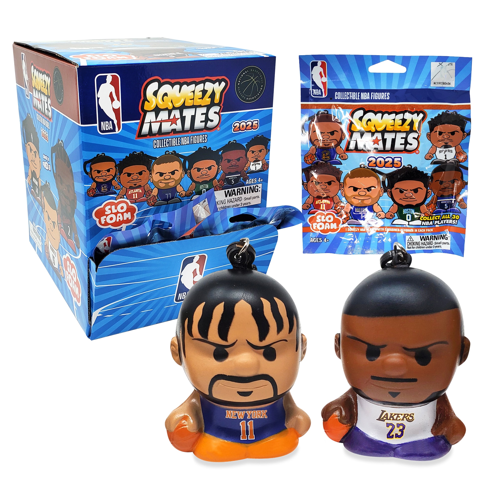 SqueezyMates NBA 2025 Gravity Feed Display