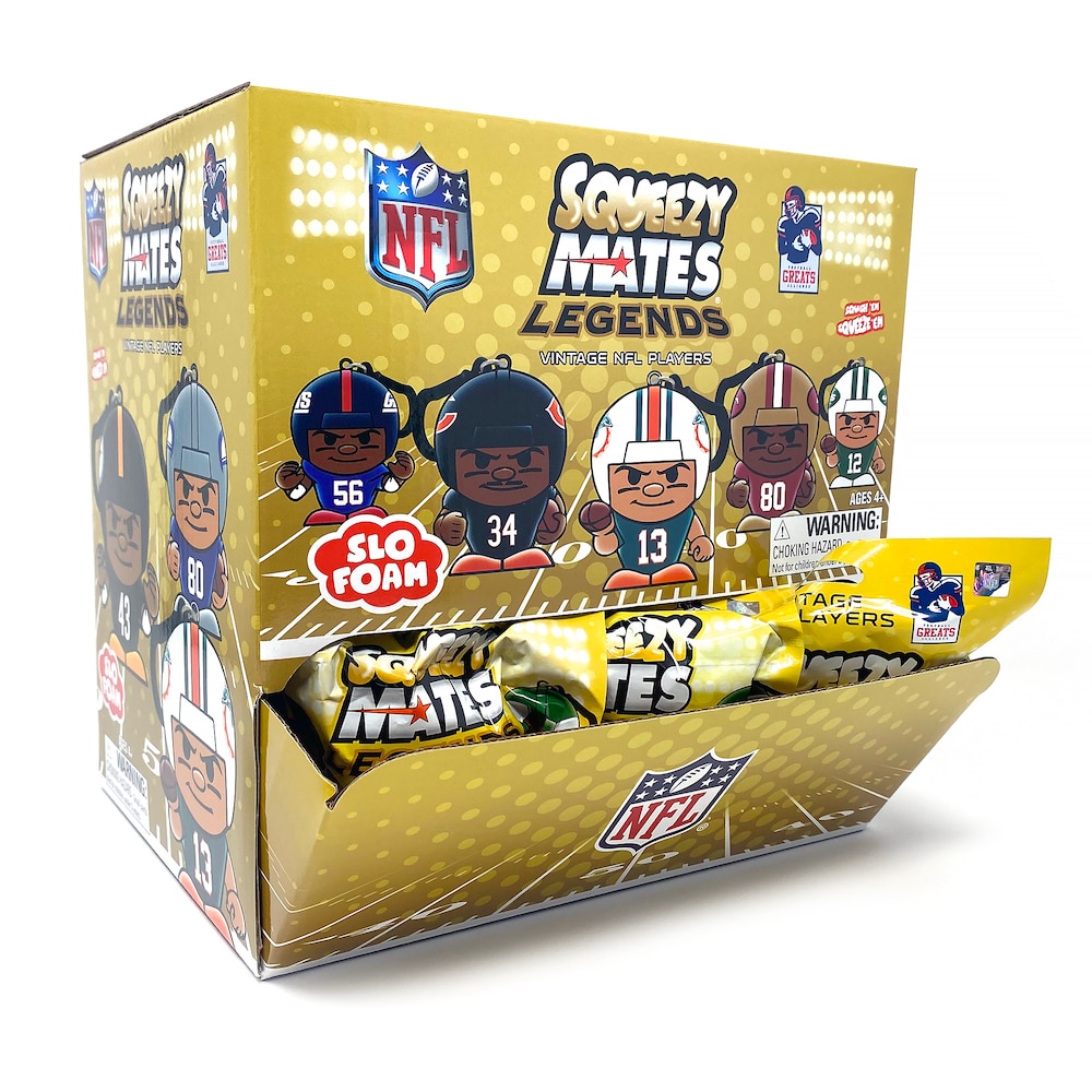 NFL SqueezyMates Legends Gravity Feed Display 2024