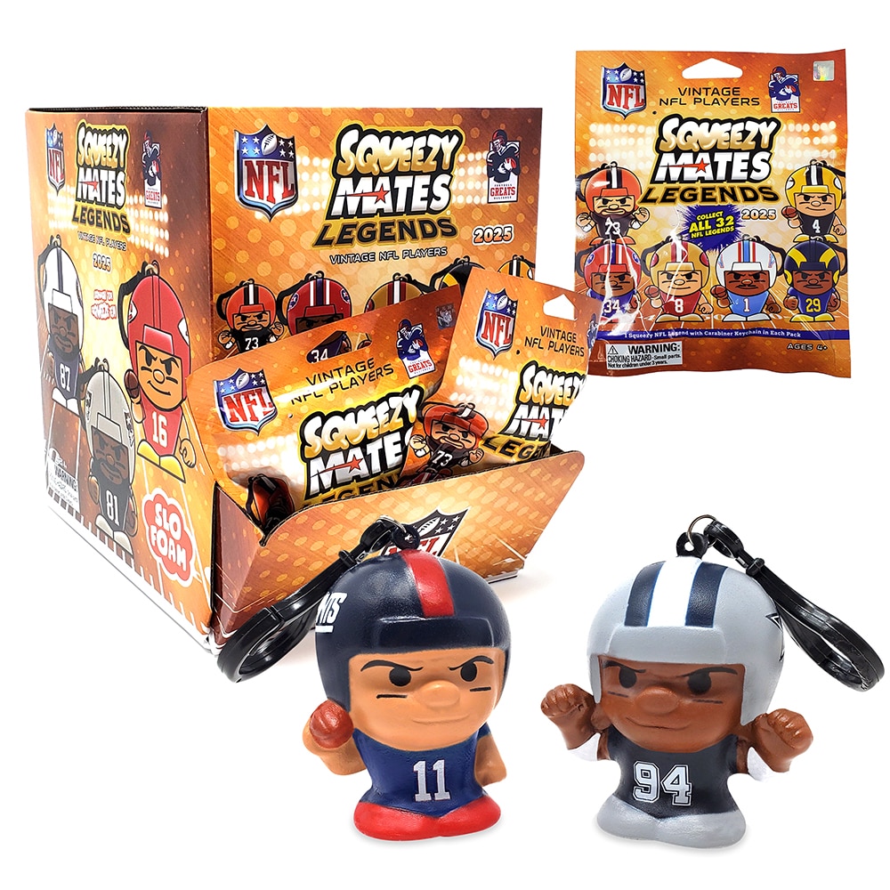 NFL SqueezyMates Legends Gravity Feed Display 2024