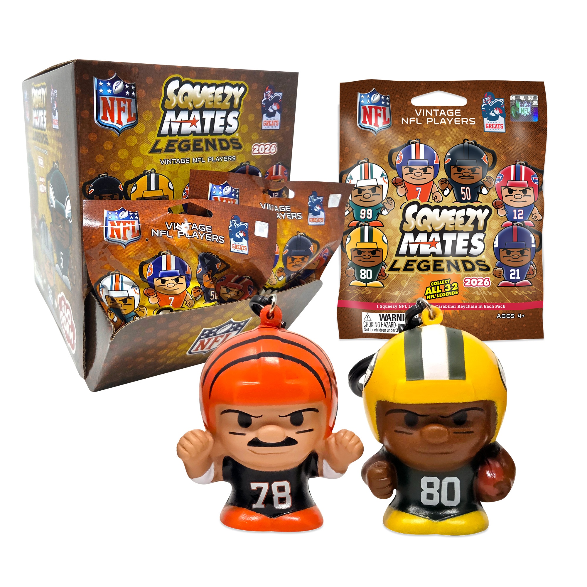 NFL SqueezyMates Legends Gravity Feed Display 2026