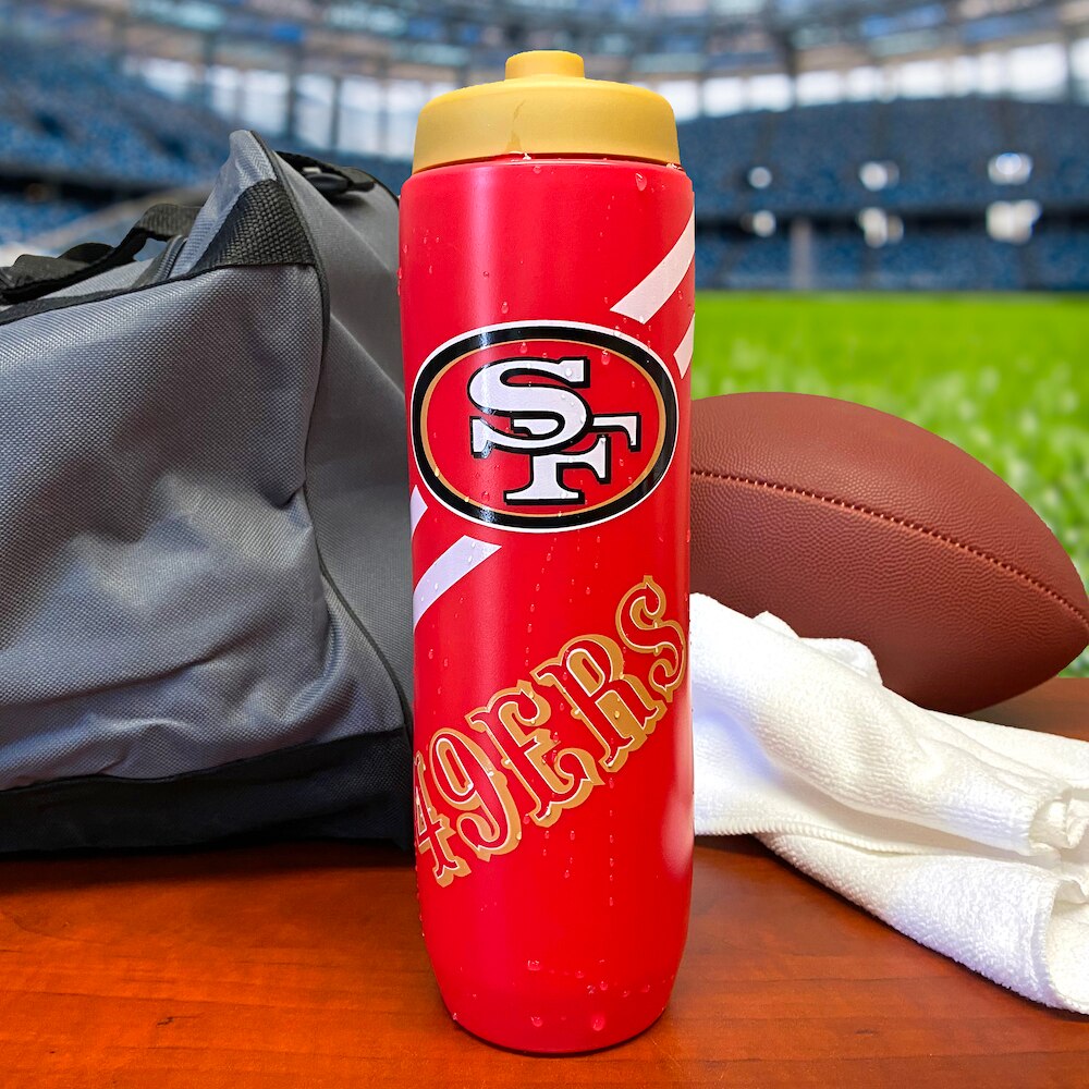 San Francisco 49ers NFL Large Team Color Clear Sports Bottle