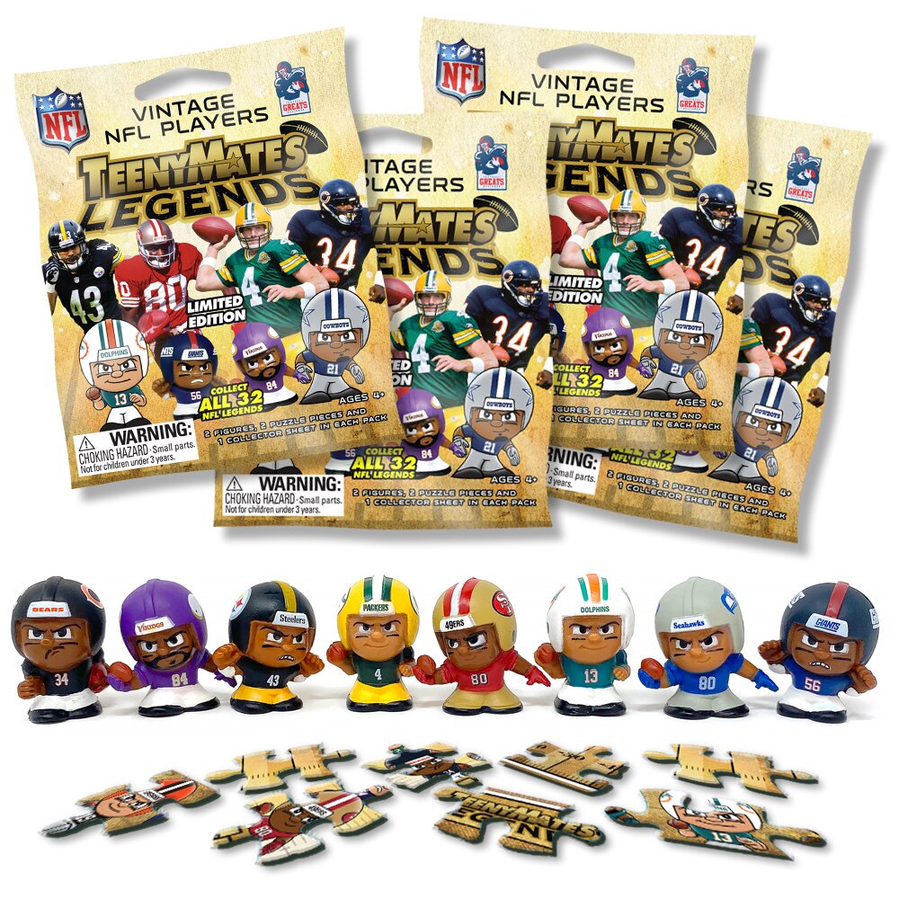 4 Blind Packs, TeenyMates NFL Legends