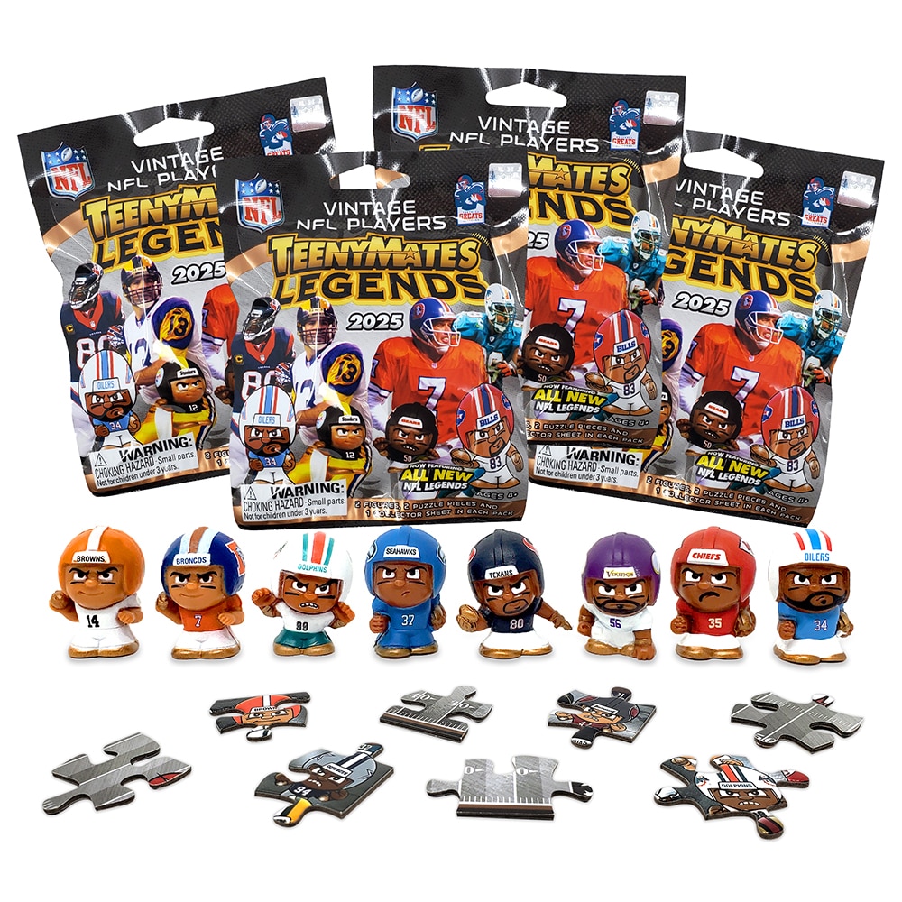 4 Blind Packs, TeenyMates NFL Legends 2025