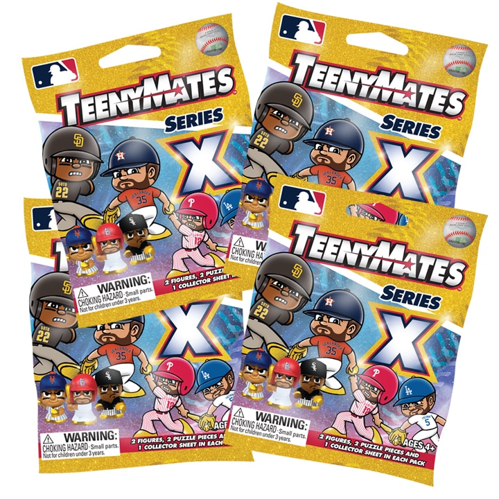 4 Blind Packs, TeenyMates MLB Series X
