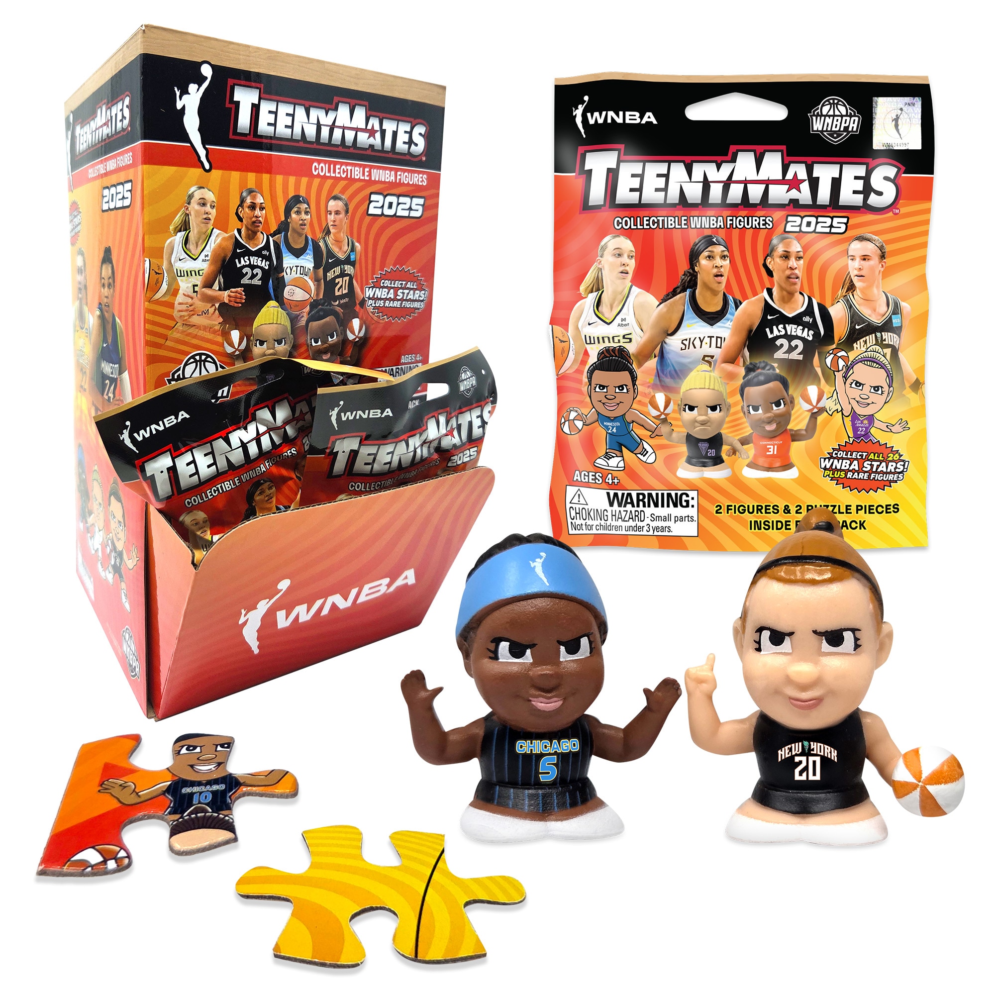 WNBA TeenyMates Gravity Feed Display 2025