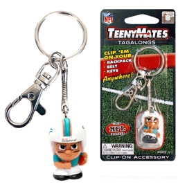 Miami Dolphins TeenyMates Tagalong Keychain