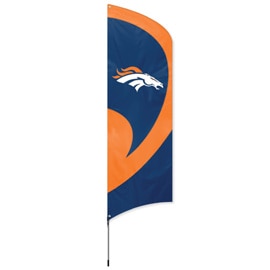 Denver Broncos Tall Team Flag Kit with Pole