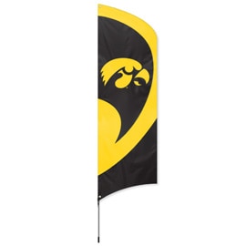 Iowa Tall Team Flag Kit with Pole