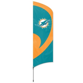 Miami Dolphins Tall Team Flag Kit with Pole