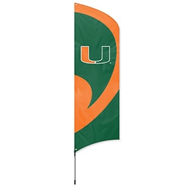 Miami Hurricanes Tall Team Flag Kit with Pole