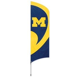 Michigan Tall Team Flag Kit with Pole