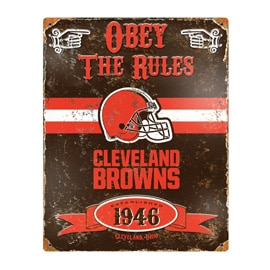 Cleveland Browns Embossed Metal Sign