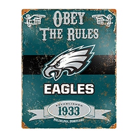 Philadelphia Eagles Embossed Metal Sign