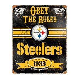 Pittsburgh Steelers Embossed Metal Sign