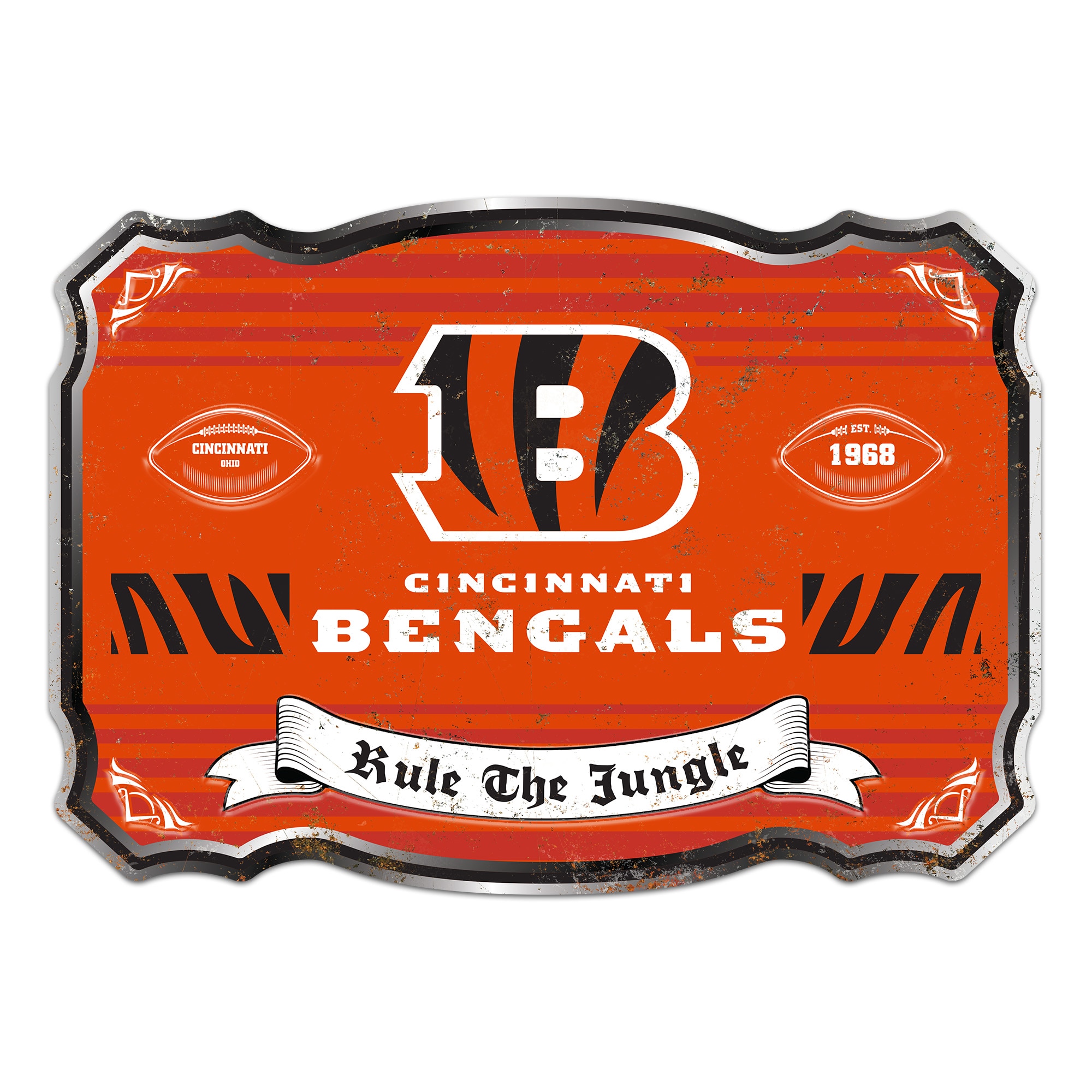 Cincinnati Bengals Giant Metal Sign