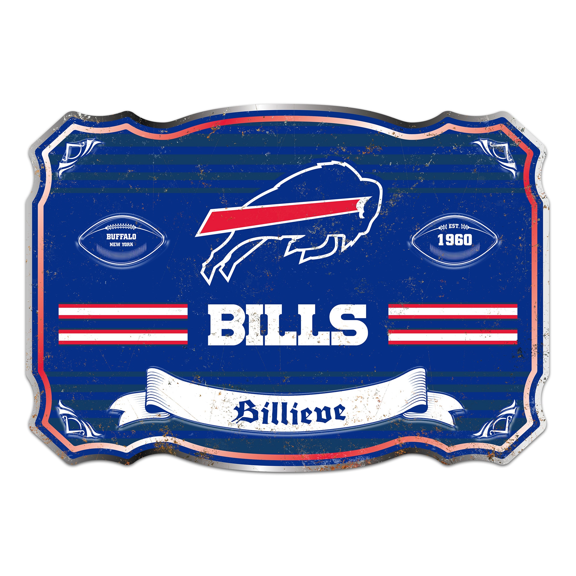 Buffalo Bills Giant Metal Sign