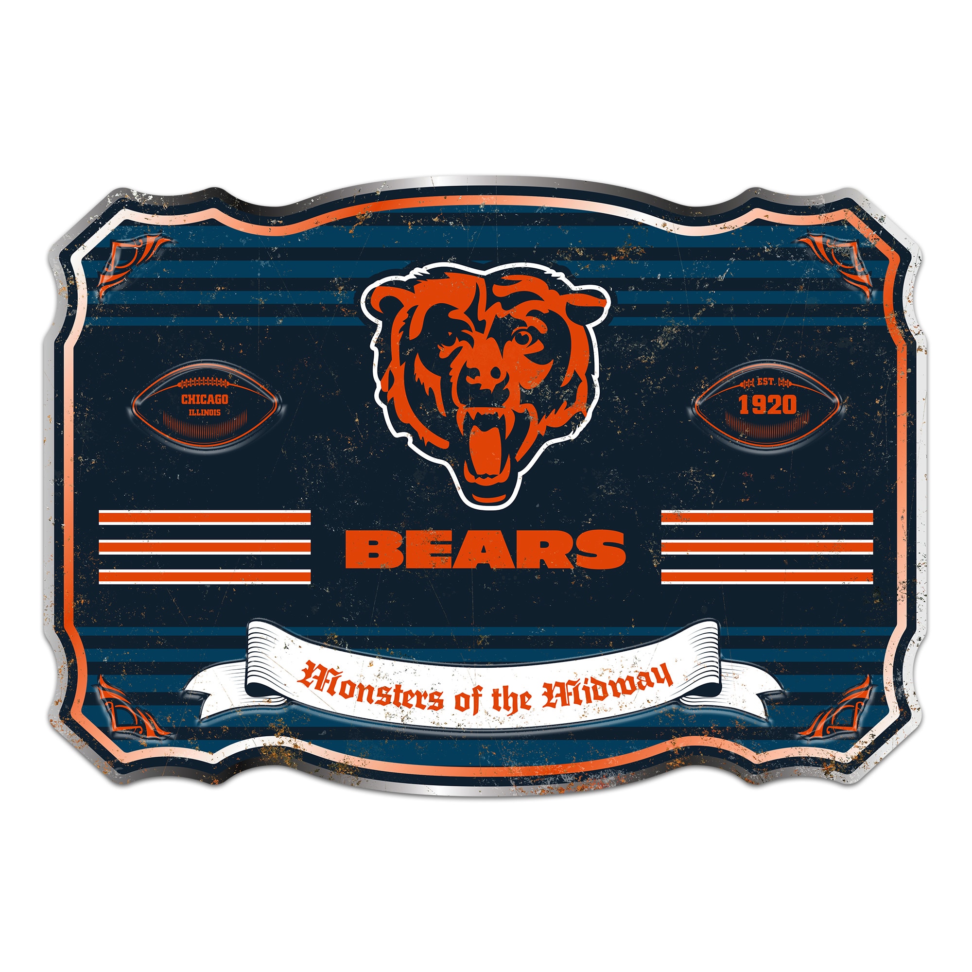 Chicago Bears Giant Metal Sign