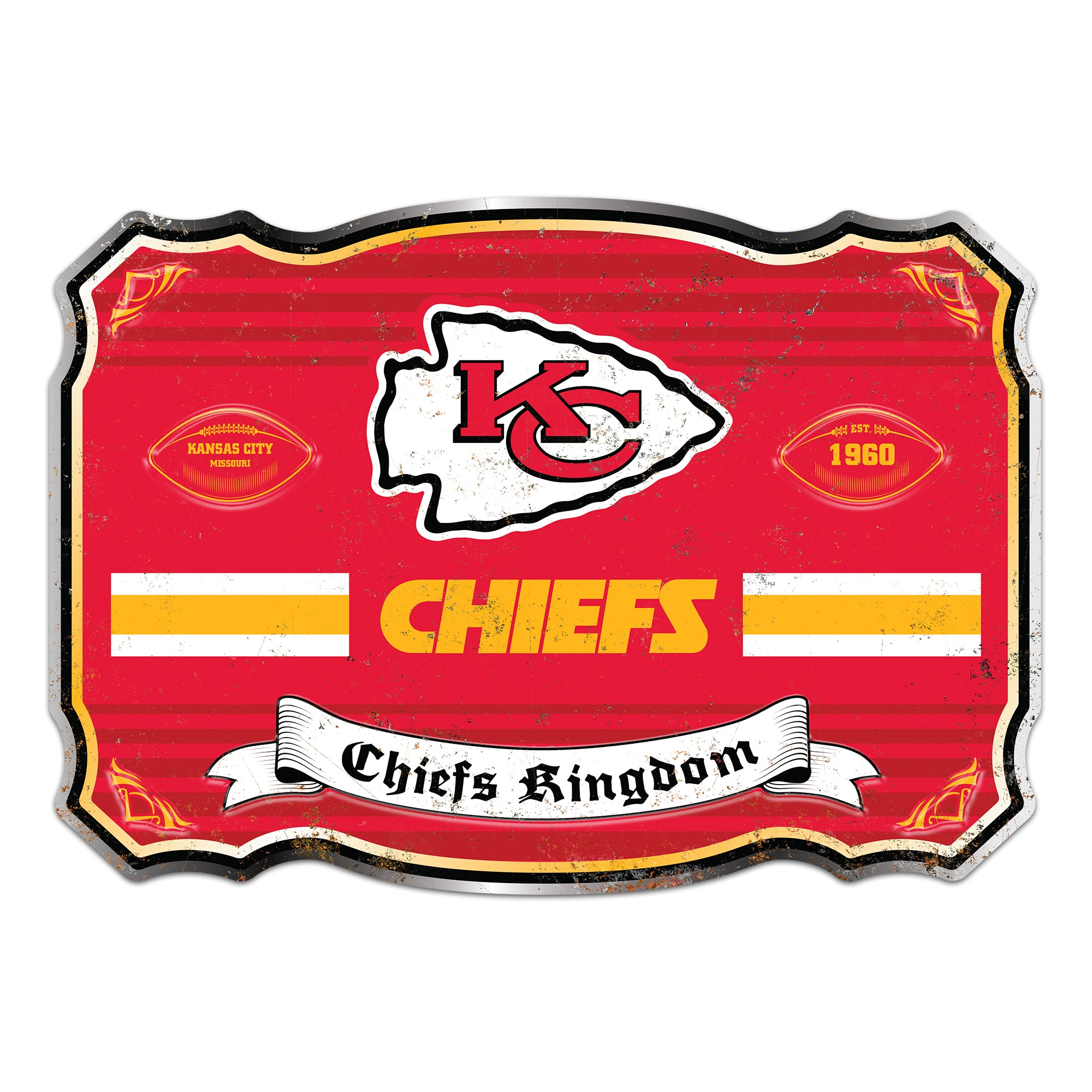 Kansas City Chiefs Giant Metal Sign