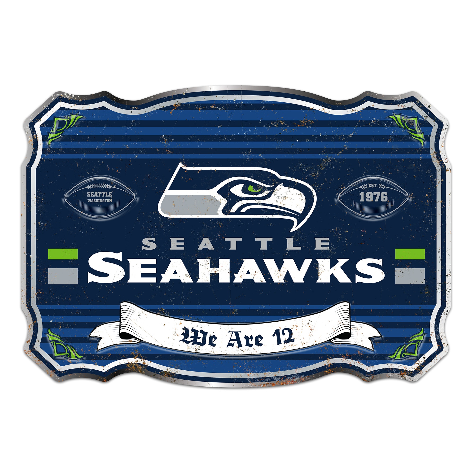Seattle Seahawks Giant Metal Sign