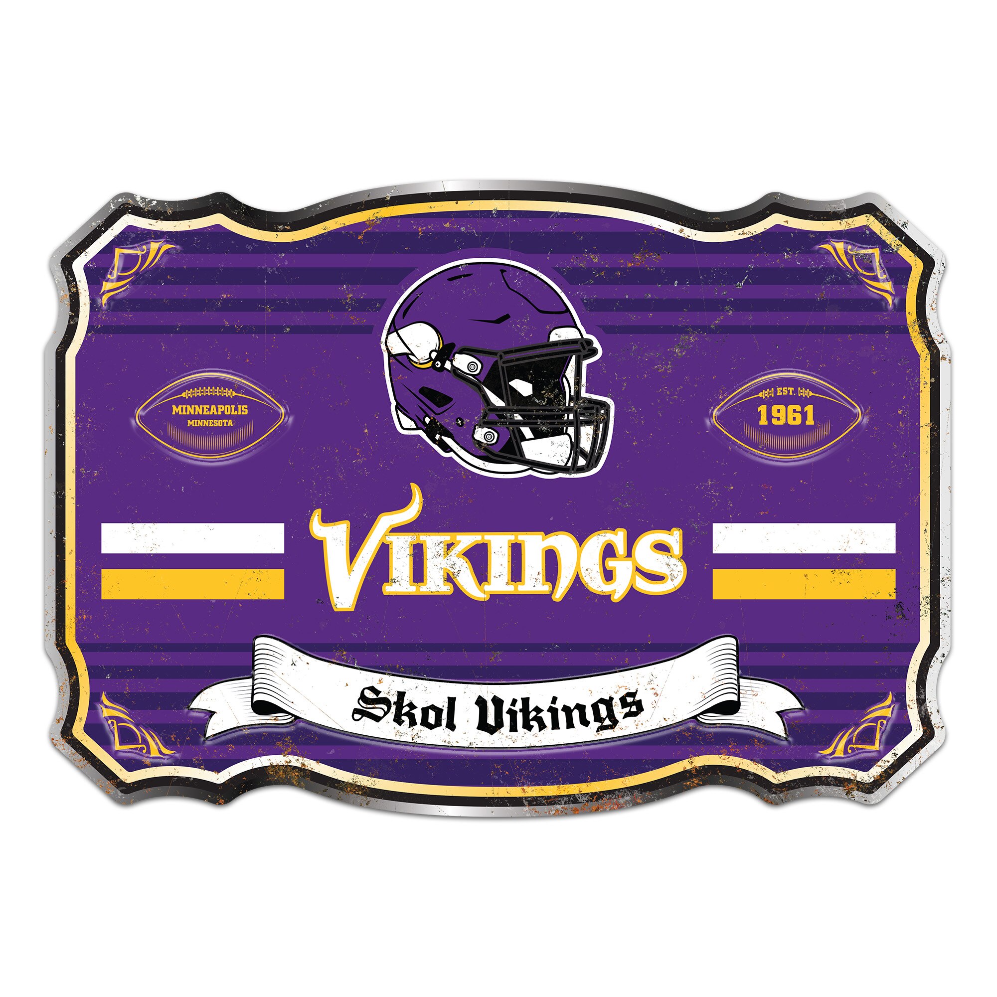 Minnesota Vikings Giant Metal Sign