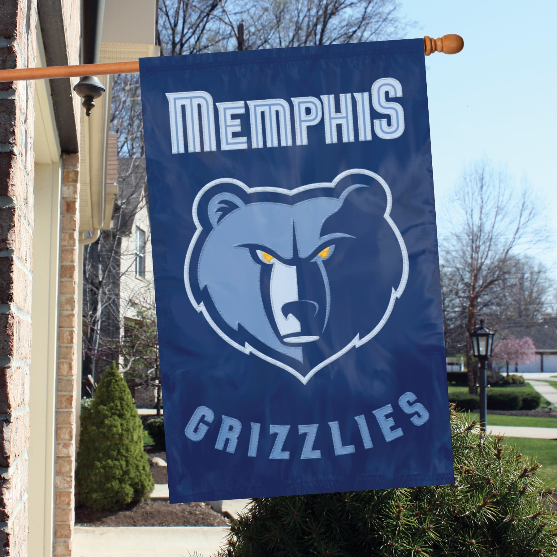 Memphis Grizzlies Applique Banner Flag