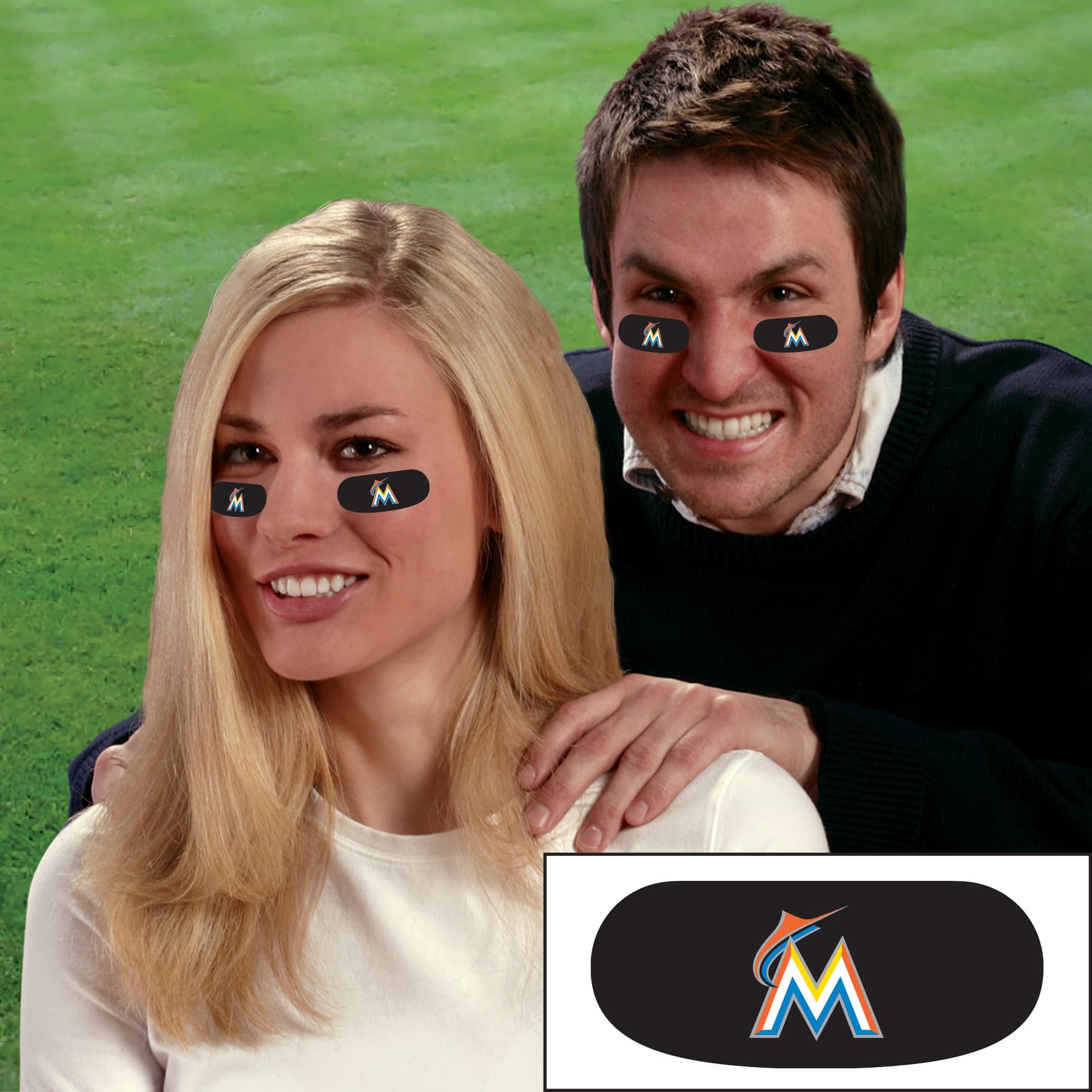 Miami Marlins Face Decorations