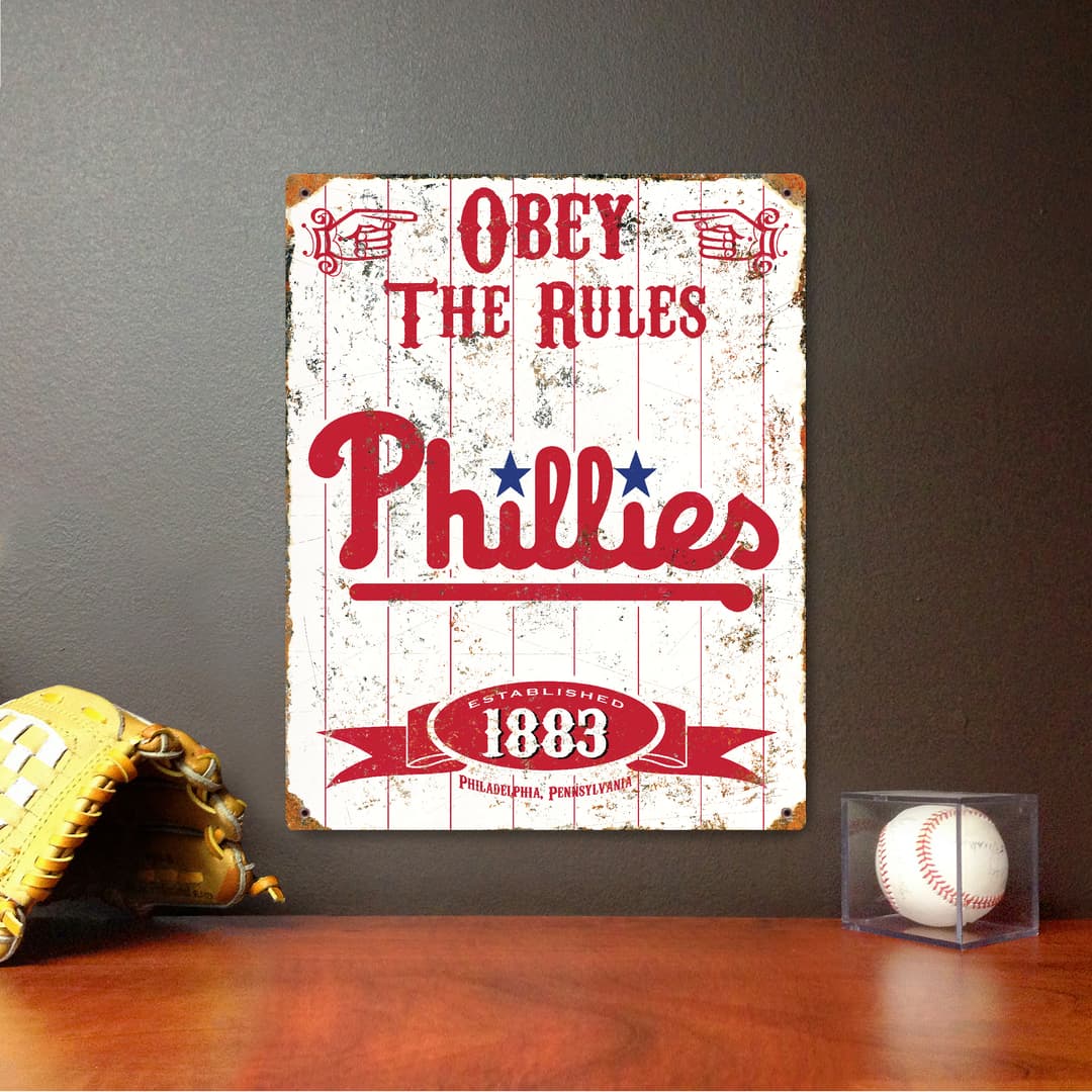 Philadelphia Phillies Embossed Metal Sign