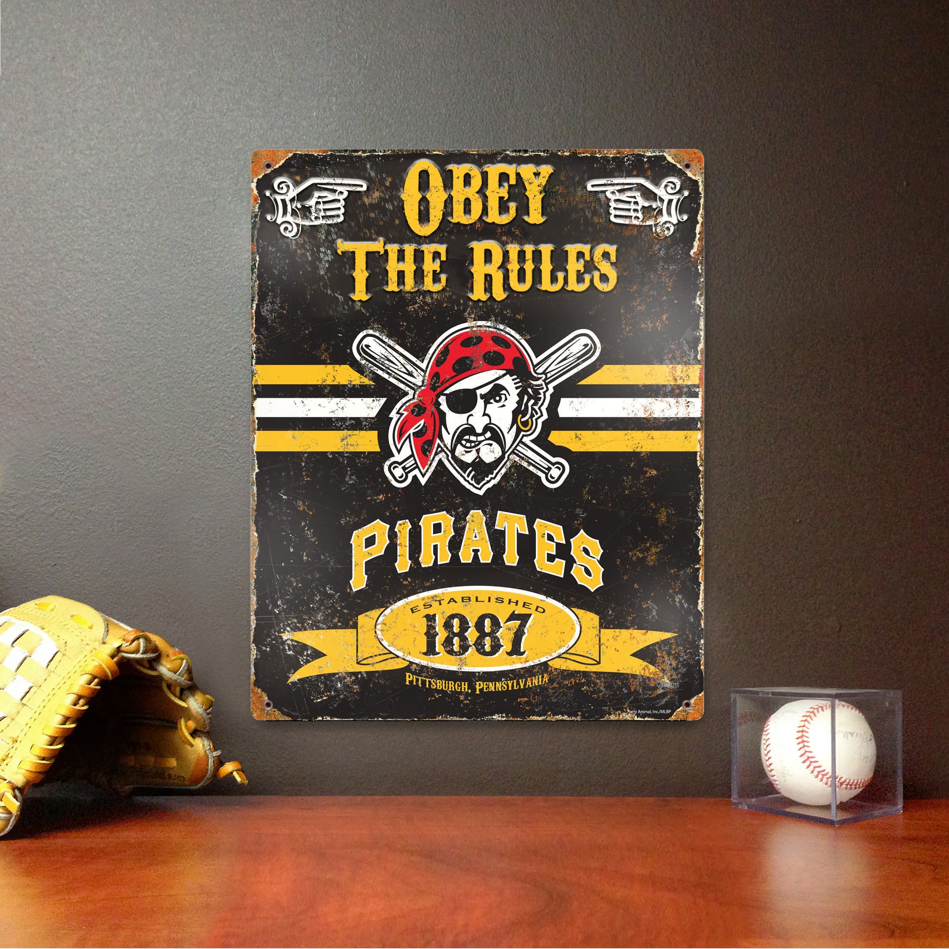 Pittsburgh Pirates Embossed Metal Sign