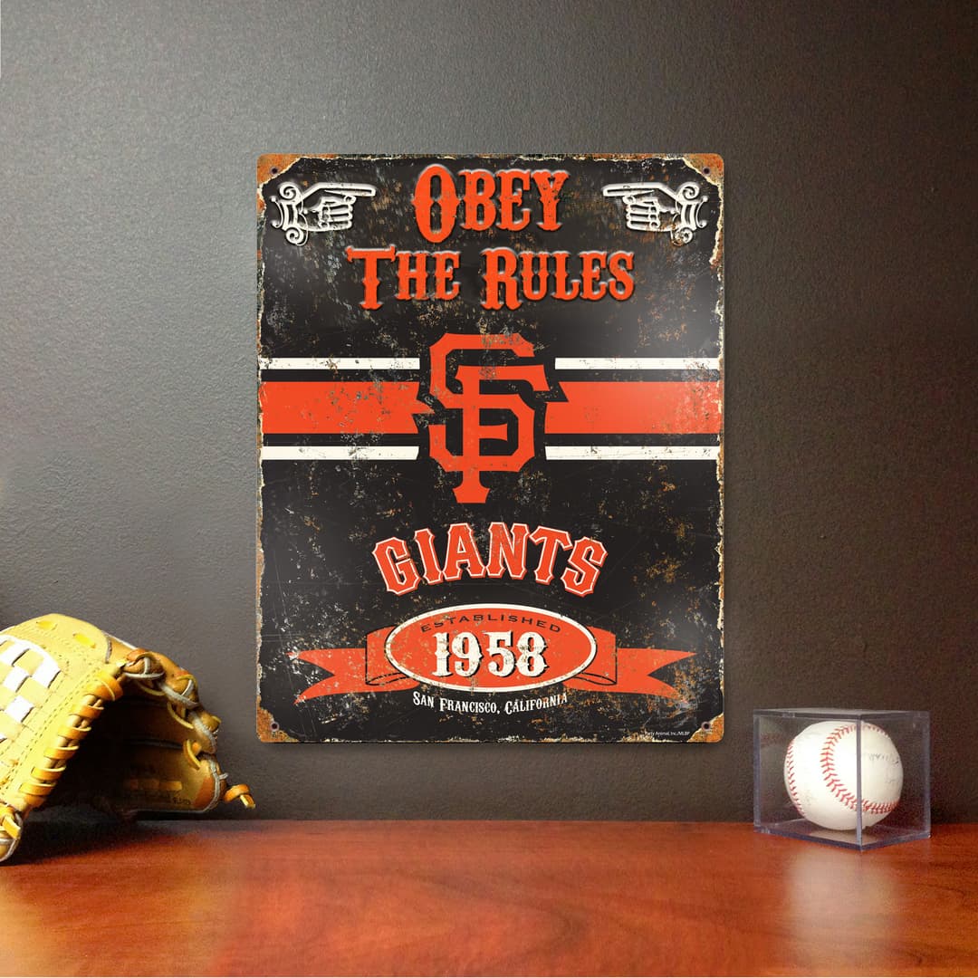 San Francisco Giants Embossed Metal Sign