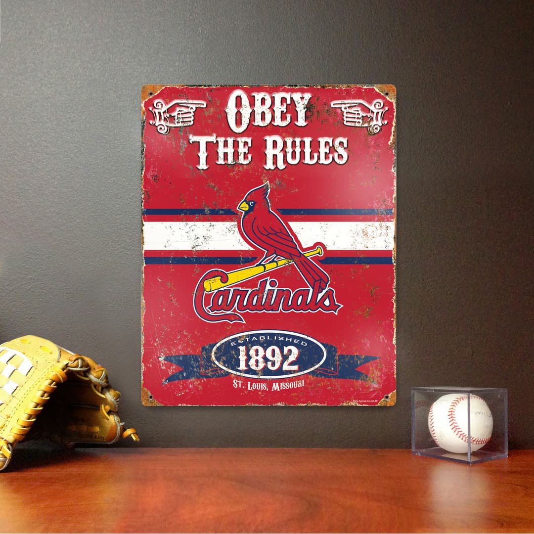St. Louis Cardinals Embossed Metal Sign