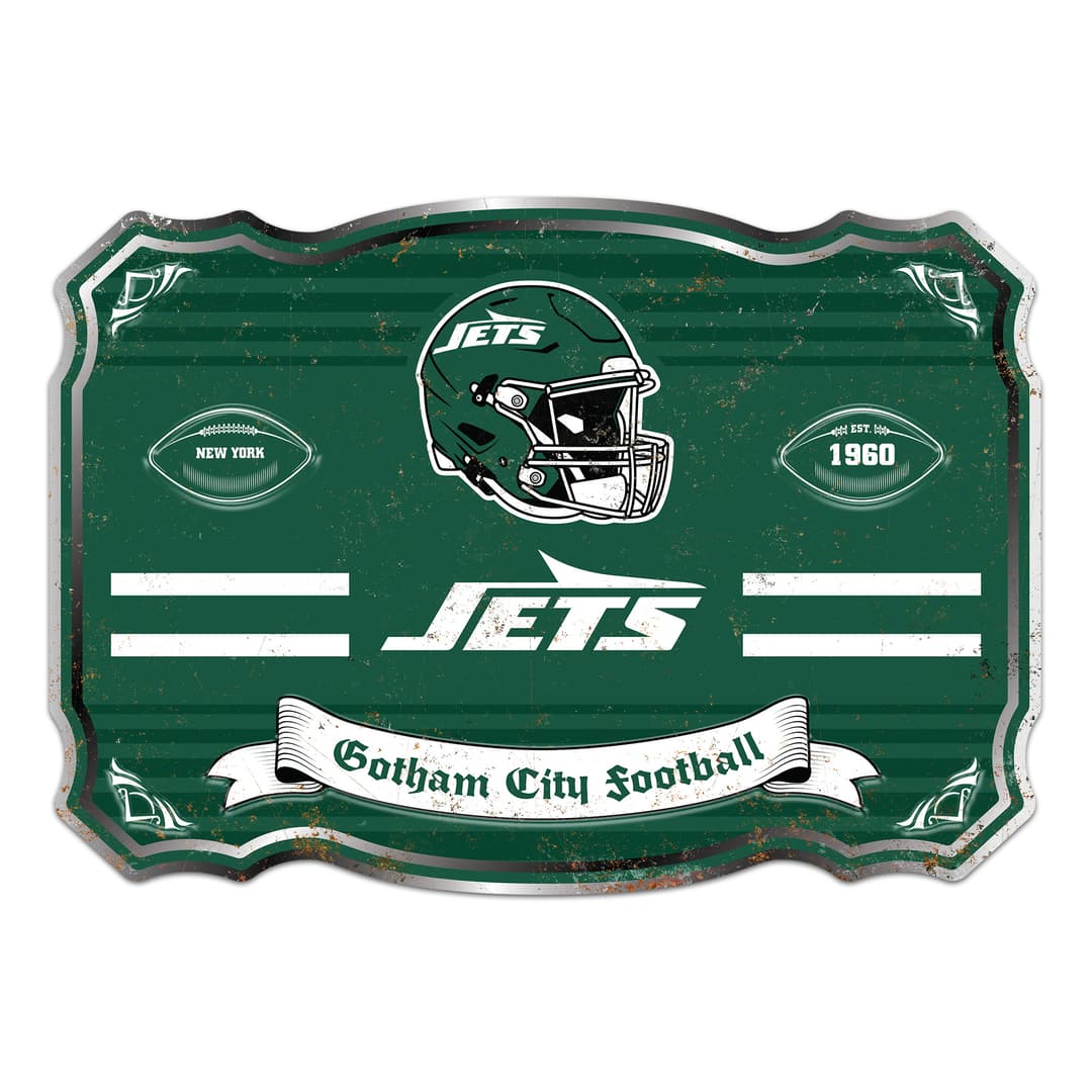 New York Jets Embossed Metal Sign