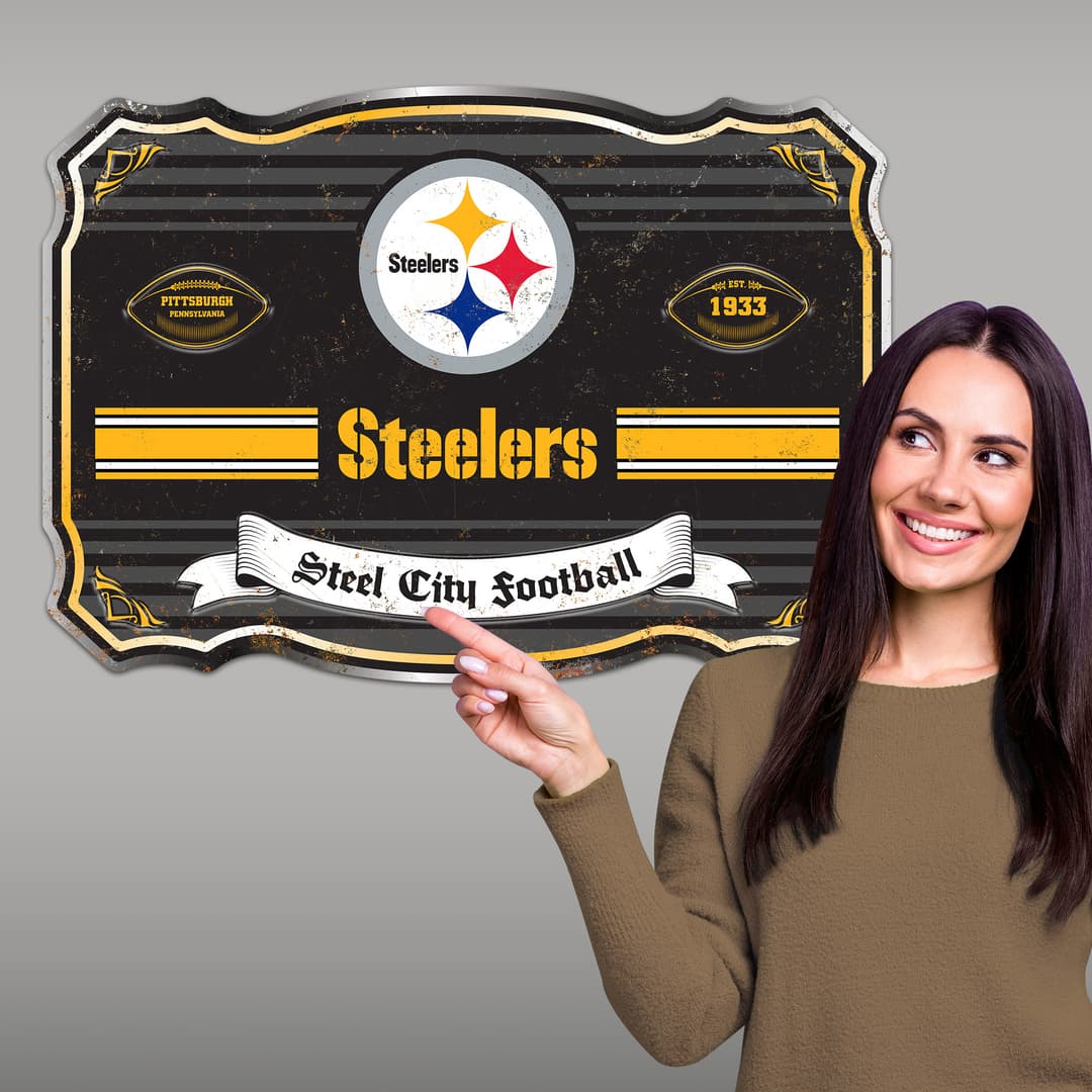 Pittsburgh Steelers Embossed Metal Sign