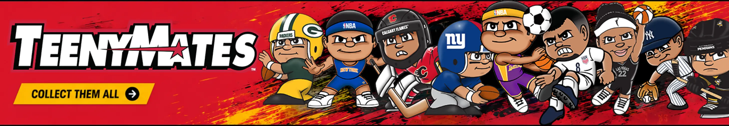 TeenyMates collectible mini sports figures. Collect them all.