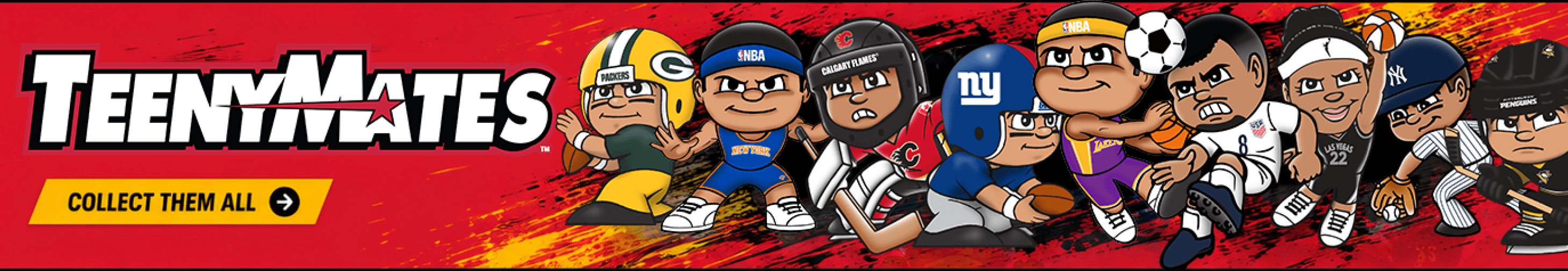 TeenyMates collectible mini sports figures. Collect them all.