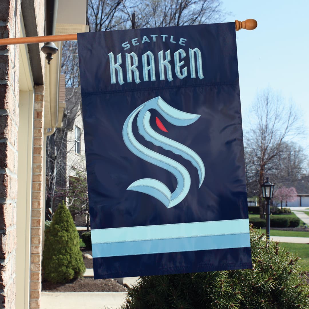 Seattle Kraken Applique Banner Flag
