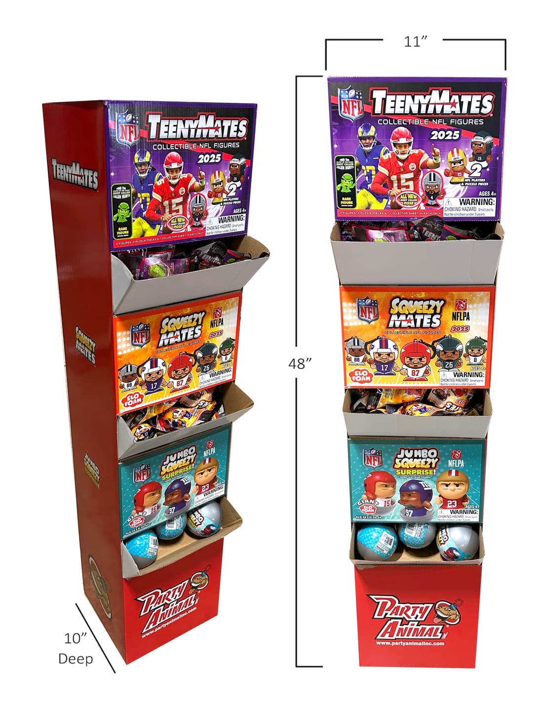TeenyMates/SqueezyMates NFL Combo Display