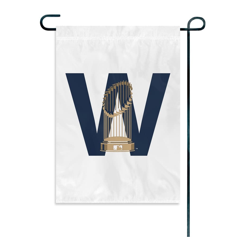 Chicago Cubs "W" CHAMPS Garden / Window Flag